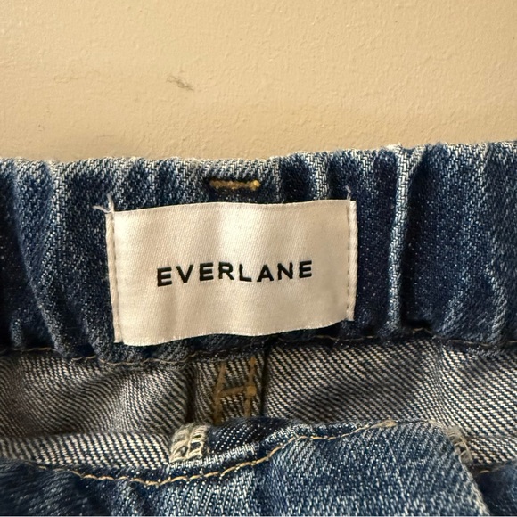 Everlane the gardener denim pull-on jeans plus size 33 barrel leg dark wash - Picture 10 of 11